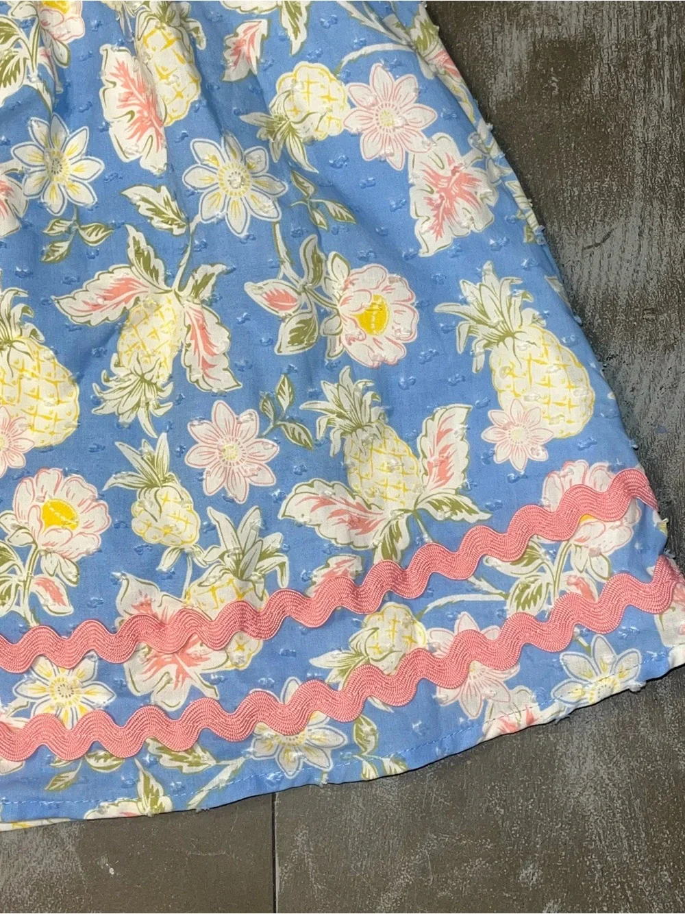 Tommy Bahama Blue Yellow Pink Sun Dress Thin Straps NWT Girls 7 Headband Floral